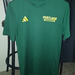 Adidas Green Portland Tee with Yellow Logo